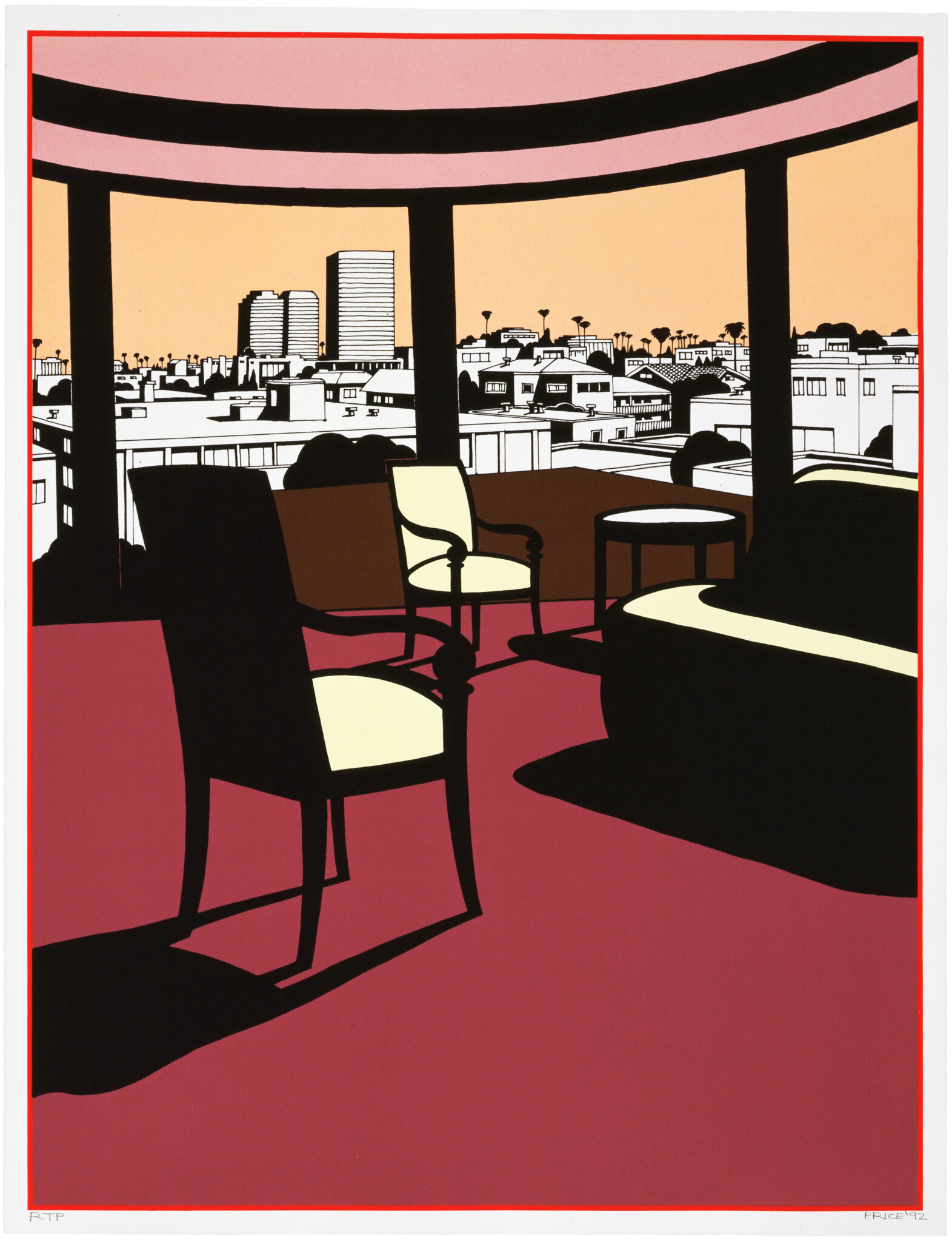 Ken Price, “Western Sunset,” 1993. 7-color screenprint, edition of 70