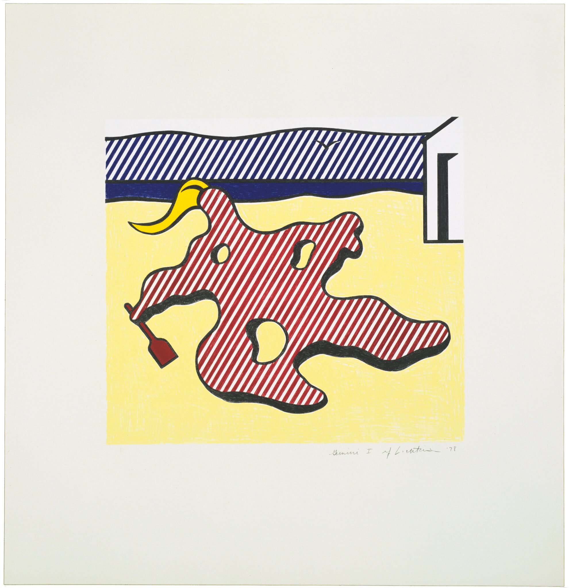 Roy Lichtenstein, “Nude on Beach,” 1978. 6-color lithograph, edition of 38