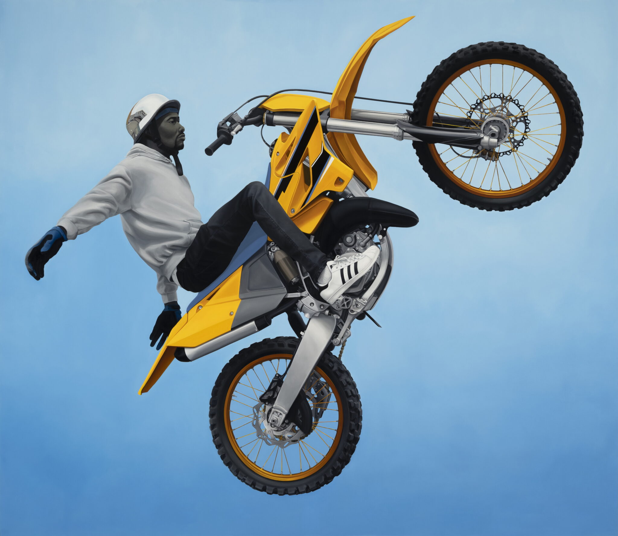 Amy Sherald, &ldquo;Deliverance,&rdquo; 2022. Diptych, oil on linen.