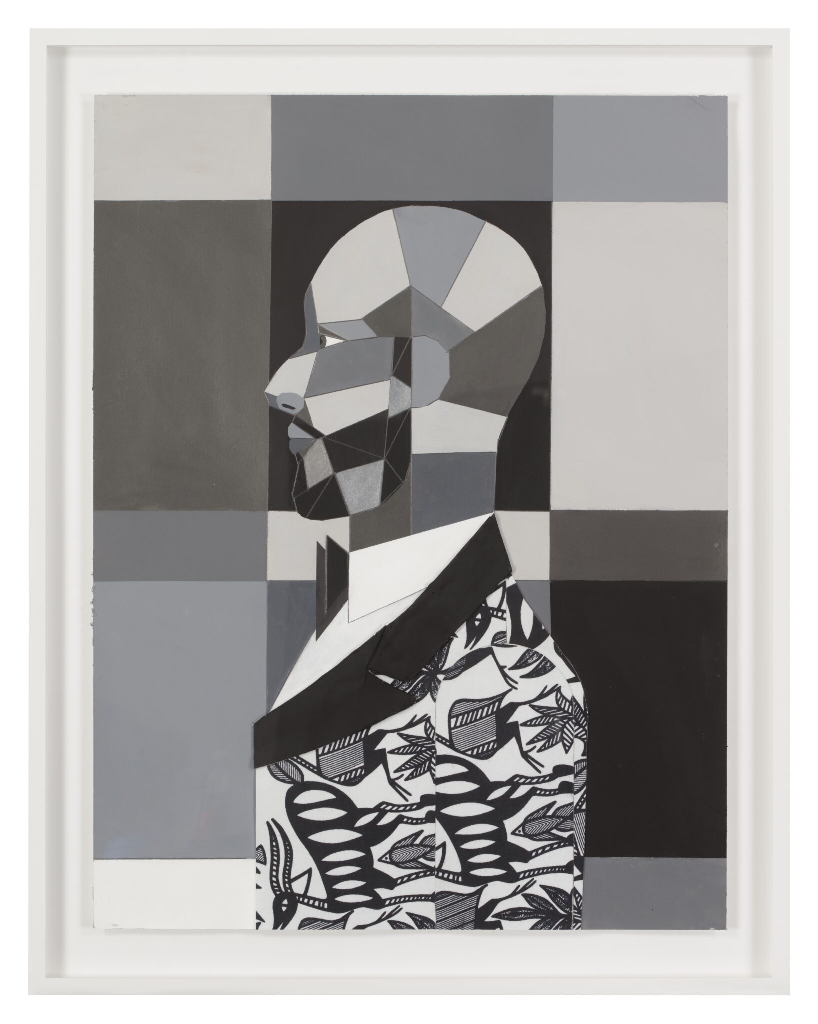 Derrick Adams, &ldquo;Man in Grayscale (Swizz),&rdquo; 2017. Pigmented inkjet print