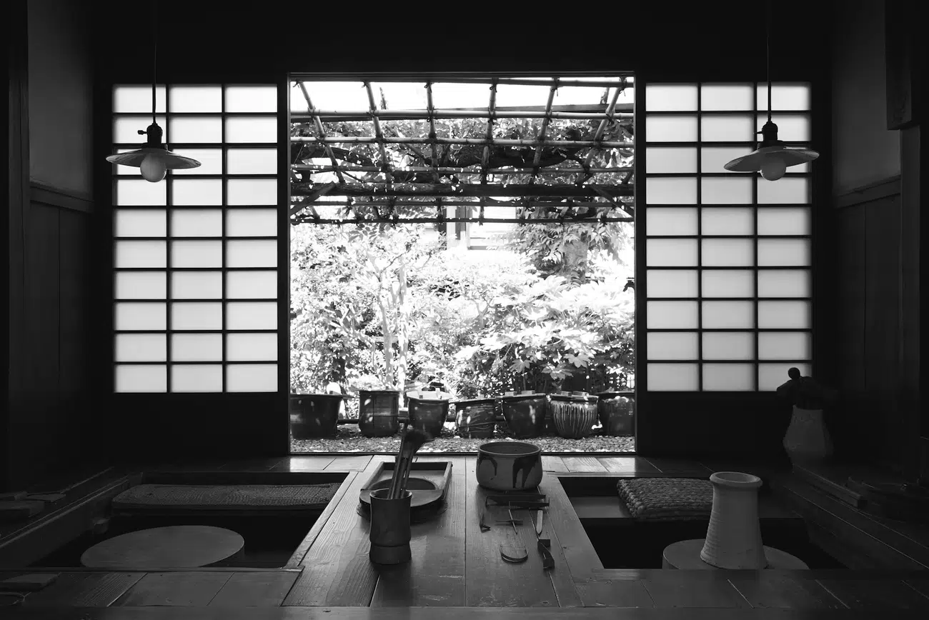 View of the studio inside the Kawai Kanjirō House