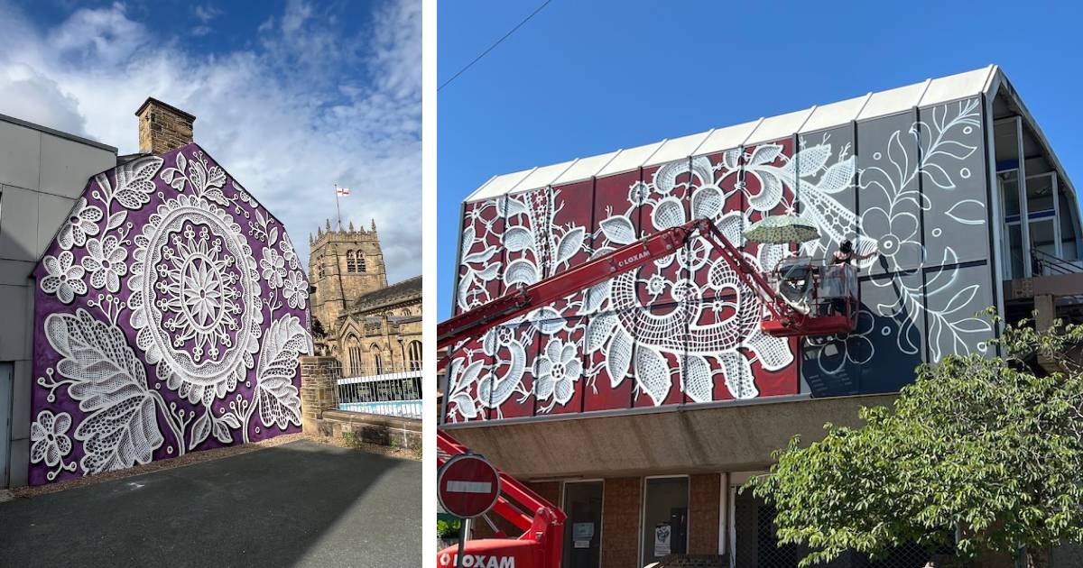 Street Artist’s Intricate Lace Murals Continue to Bloom Across Cities Worldwide
