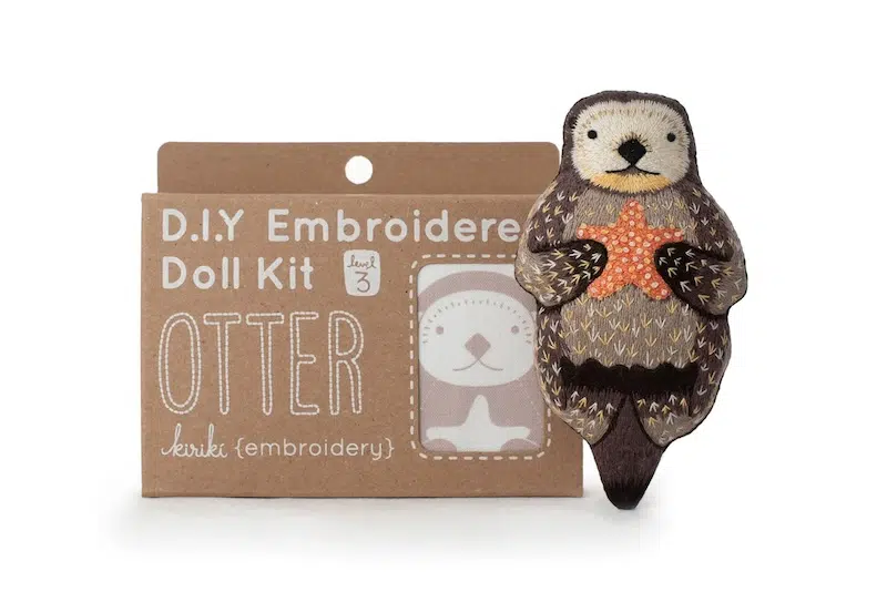 Otter Embroidery Kit by Kiriki Press
