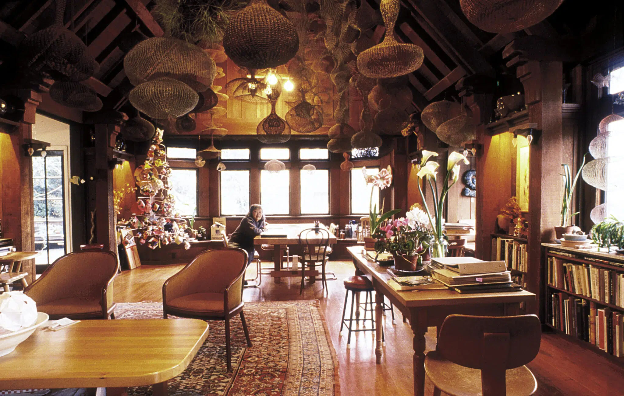 Asawa in the living room of her Noe Valley home, San Francisco, CA, c. 1995