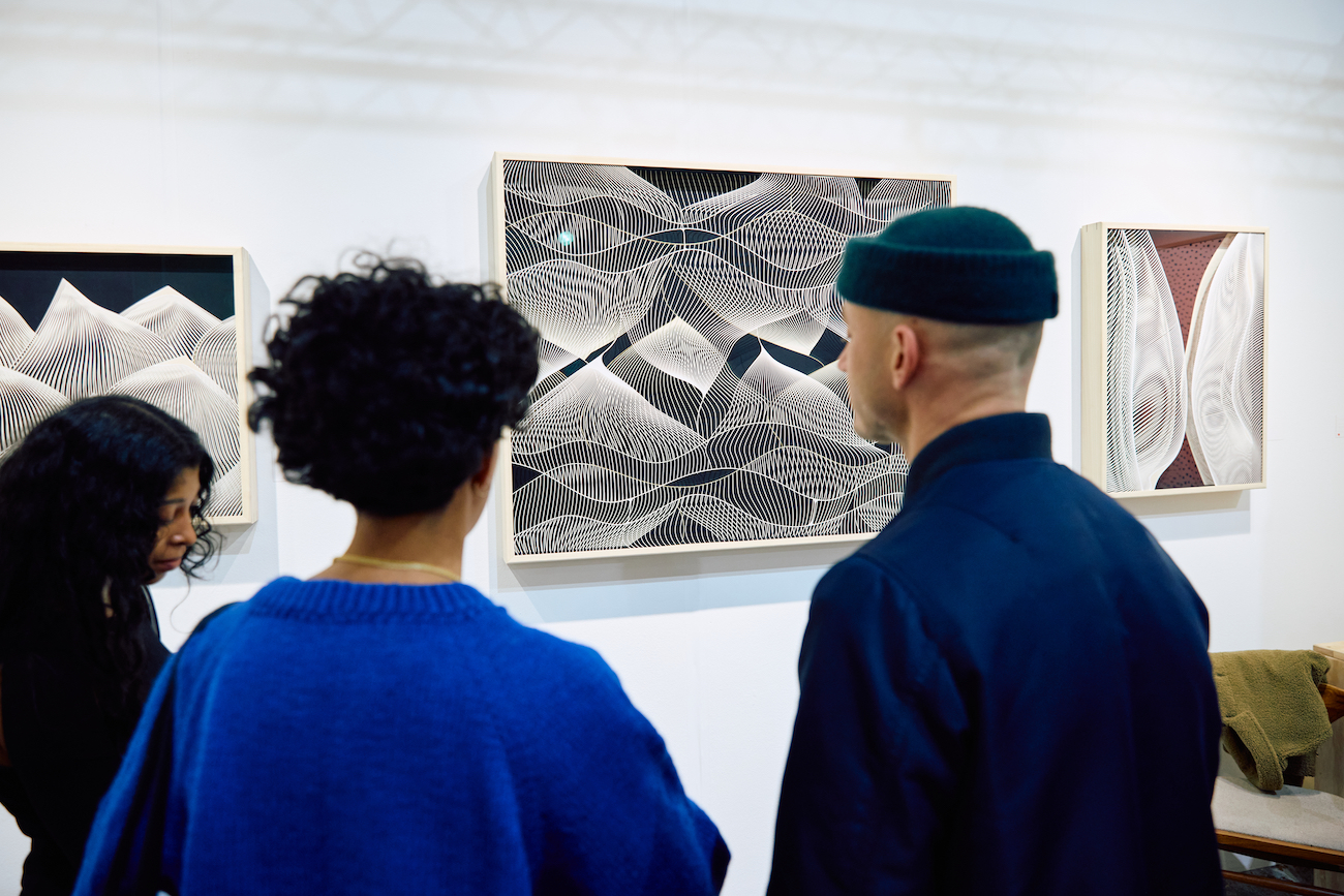 Installation view of the fall edition of the Other Art Fair in Brooklyn, November 2025