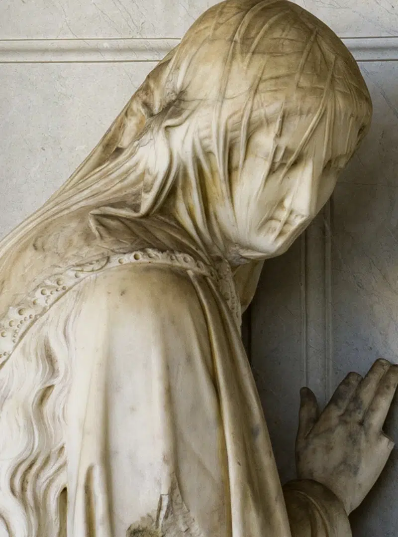 Veiled Marble Sculpture