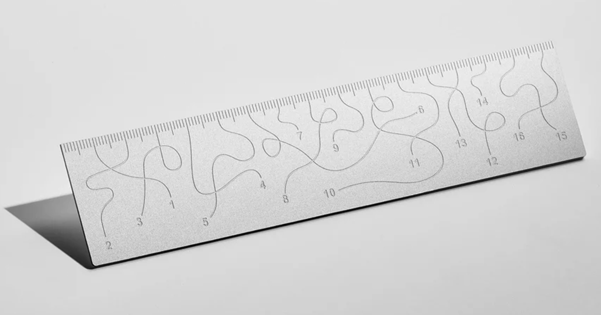 This Playful Ruler Turns Straight Lines Into Winding Paths