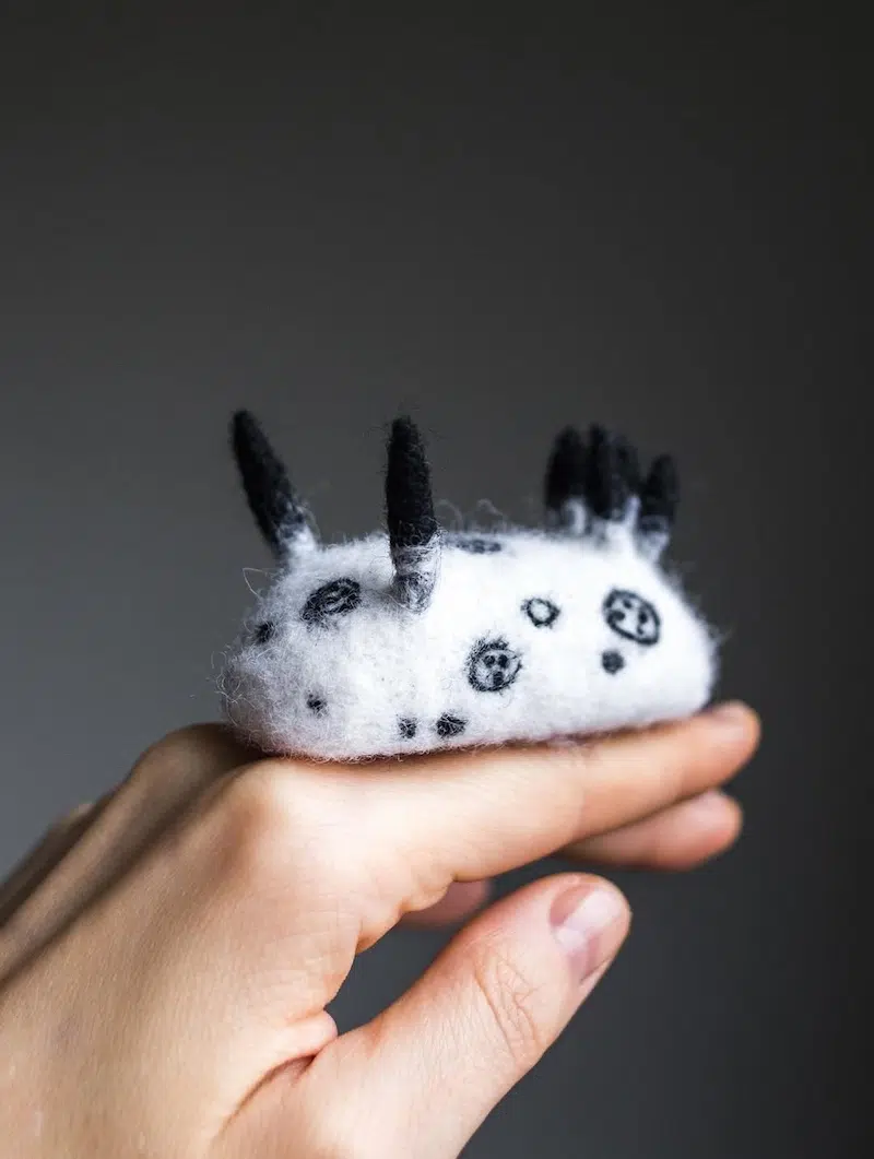 Felted Sea Slugs by Arina Borevich