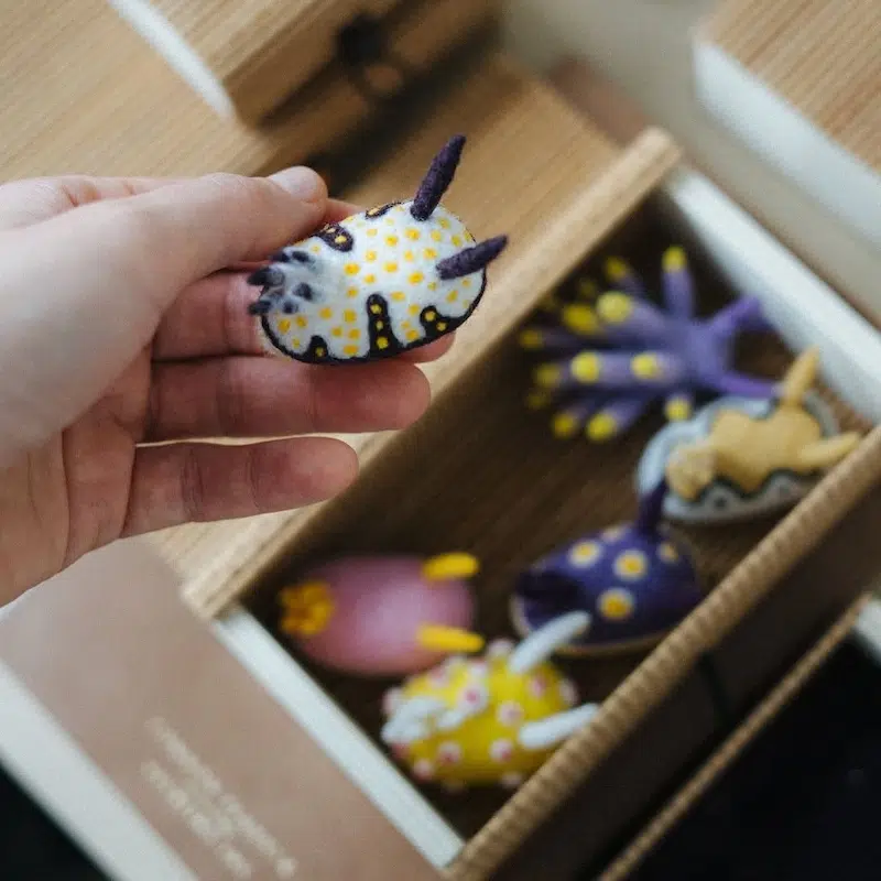 Felted Sea Slugs by Arina Borevich