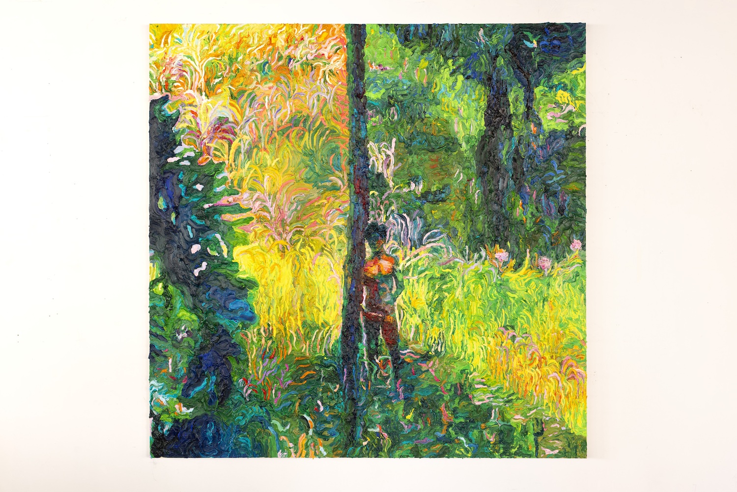 Renan Teles, &ldquo;Pristine Land,&rdquo; 2024. Oil on canvas.