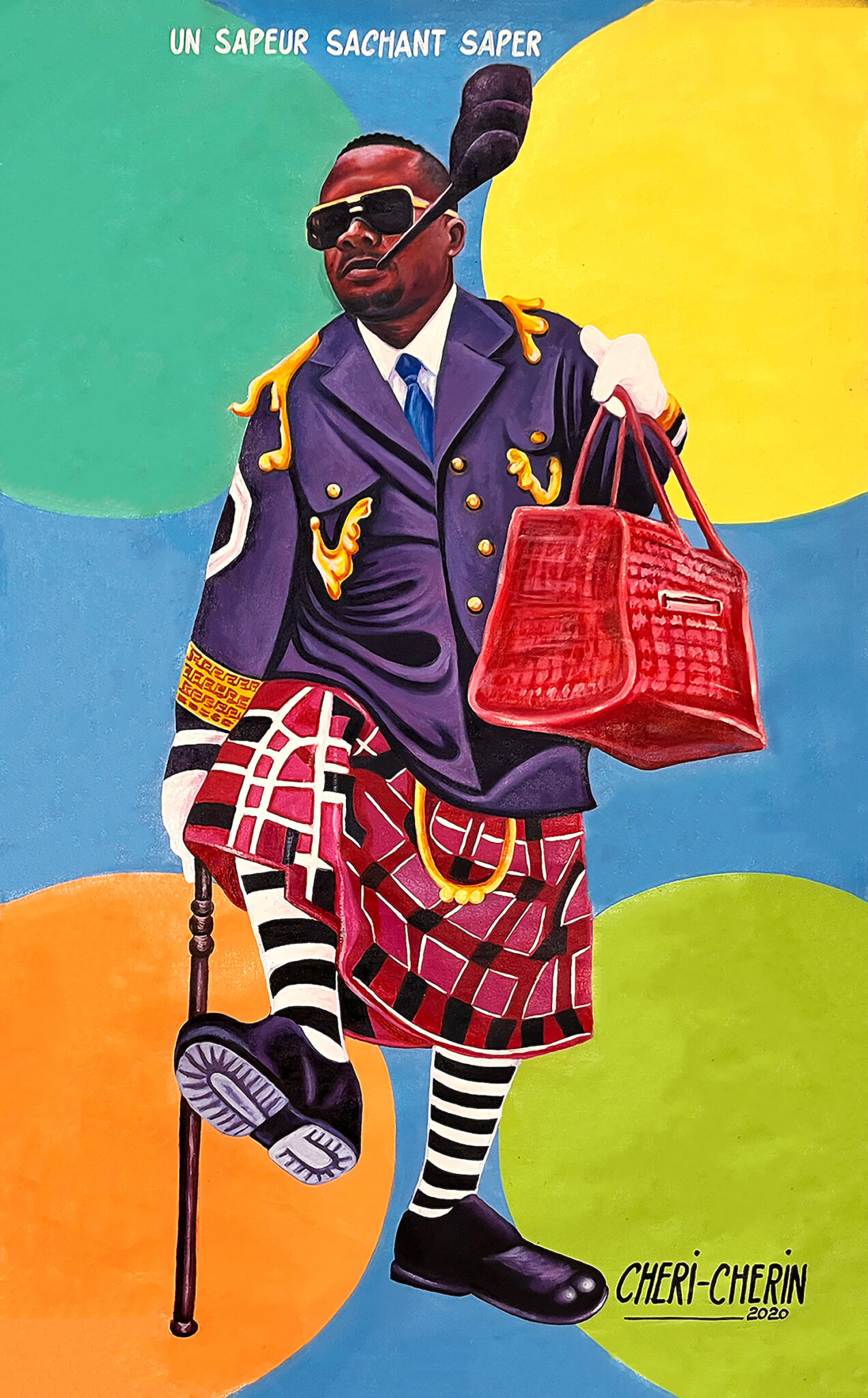 Ch&eacute;ri Ch&eacute;rin, &ldquo;Un Sapeur Sachant Saper,&rdquo; 2020. Oil on canvas