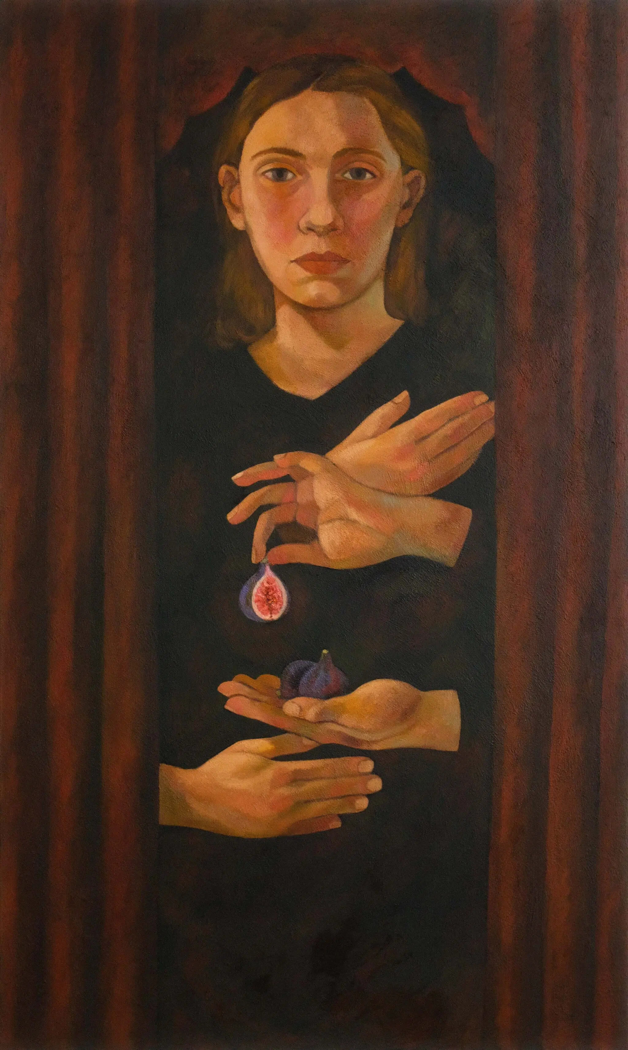 Lily Rose Fine, &ldquo;Branching,&rdquo; 2025. Oil on canvas. (Courtesy of the artist and Wondering People)