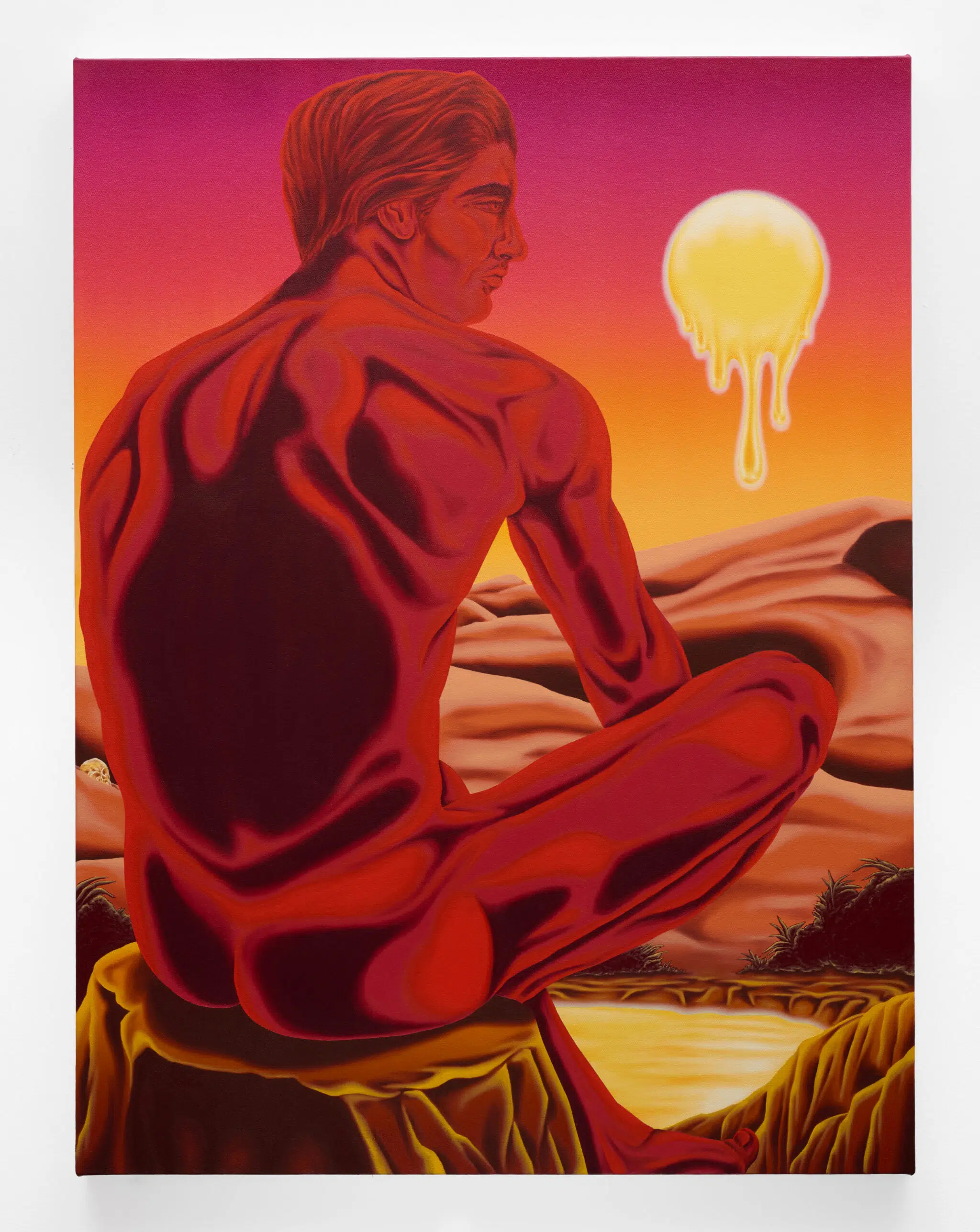 Paul Anagnostopoulos, &ldquo;Release the Weight,&rdquo; 2024. Acrylic and oil on canvas. (Courtesy of the artist and Feia)