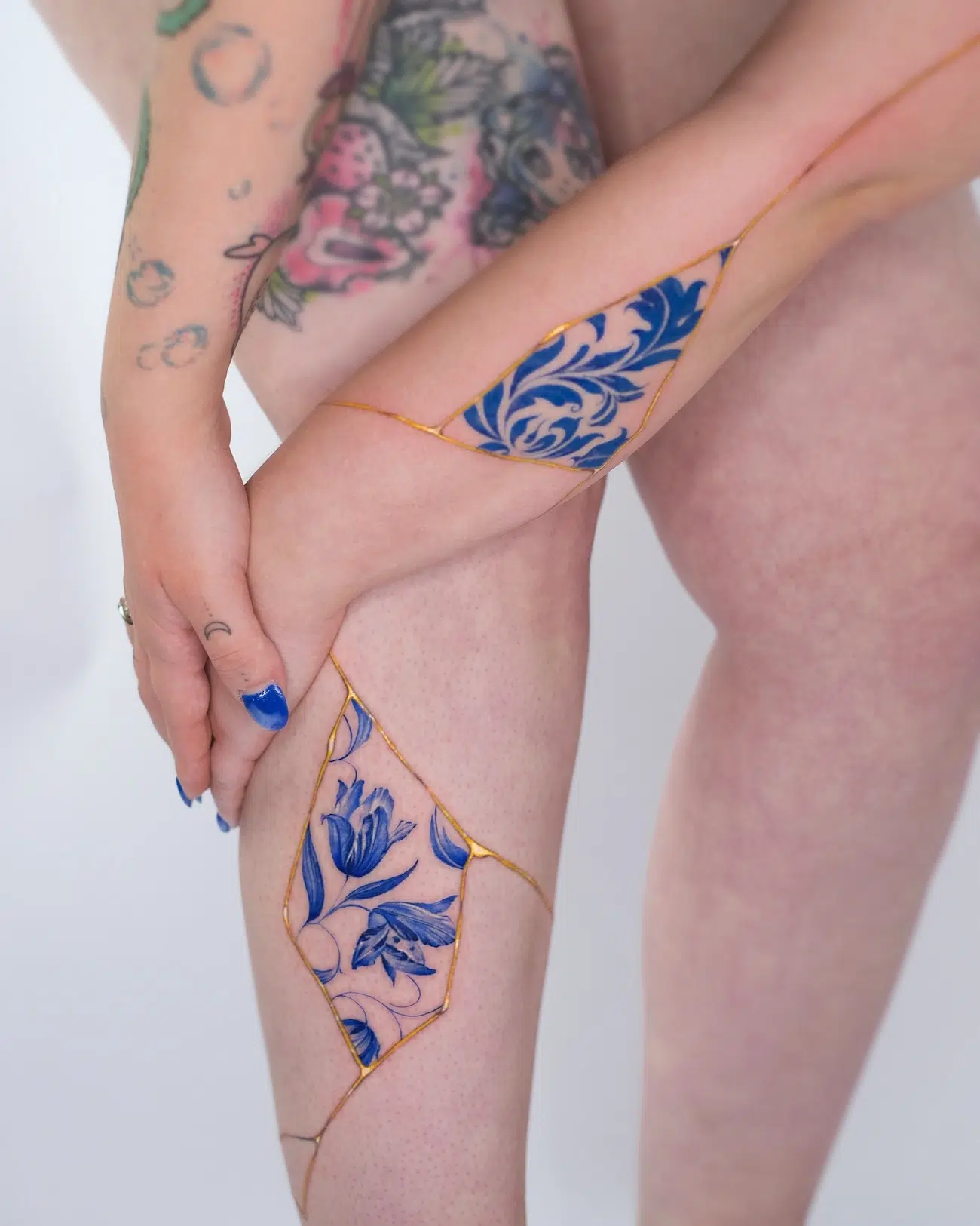 Kintsugi Tattoos by Antonio Sangre Blue