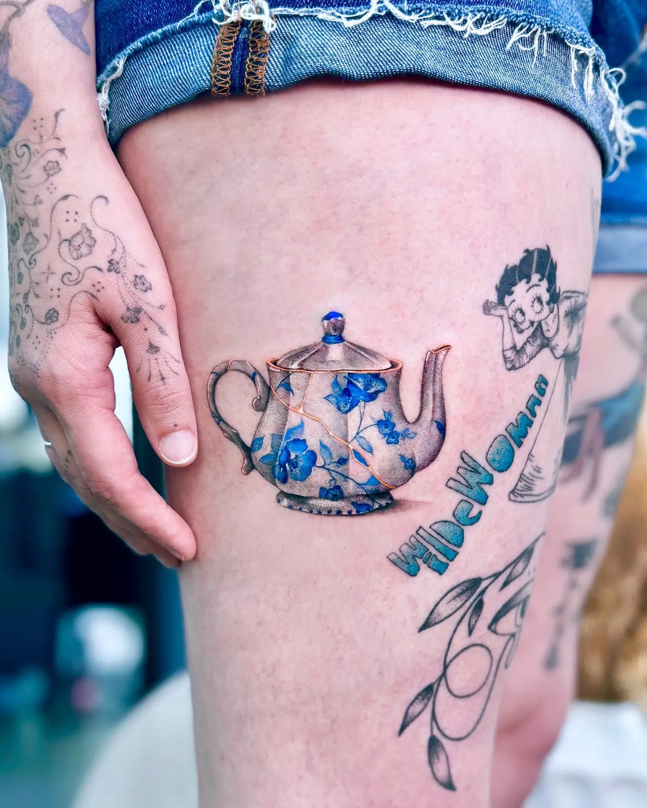 Kintsugi Tattoos by Antonio Sangre Blue
