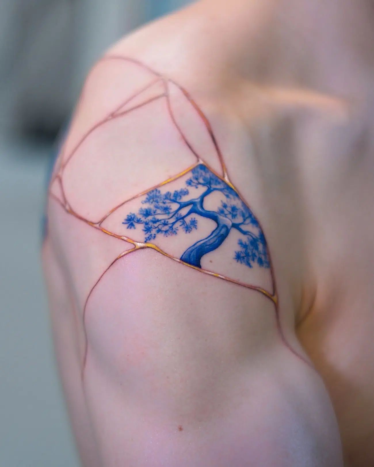 Kintsugi Tattoos by Antonio Sangre Blue