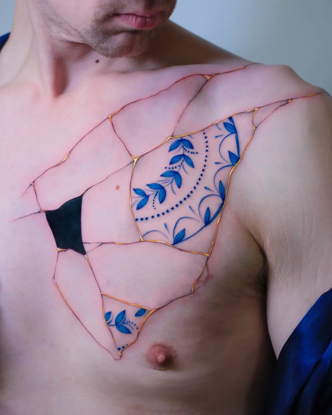 Kintsugi Tattoos by Antonio Sangre Blue