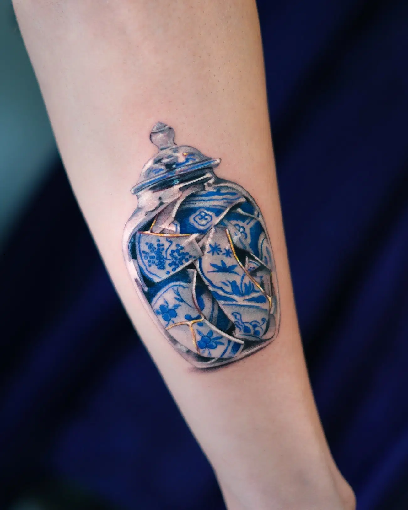 Kintsugi Tattoos by Antonio Sangre Blue