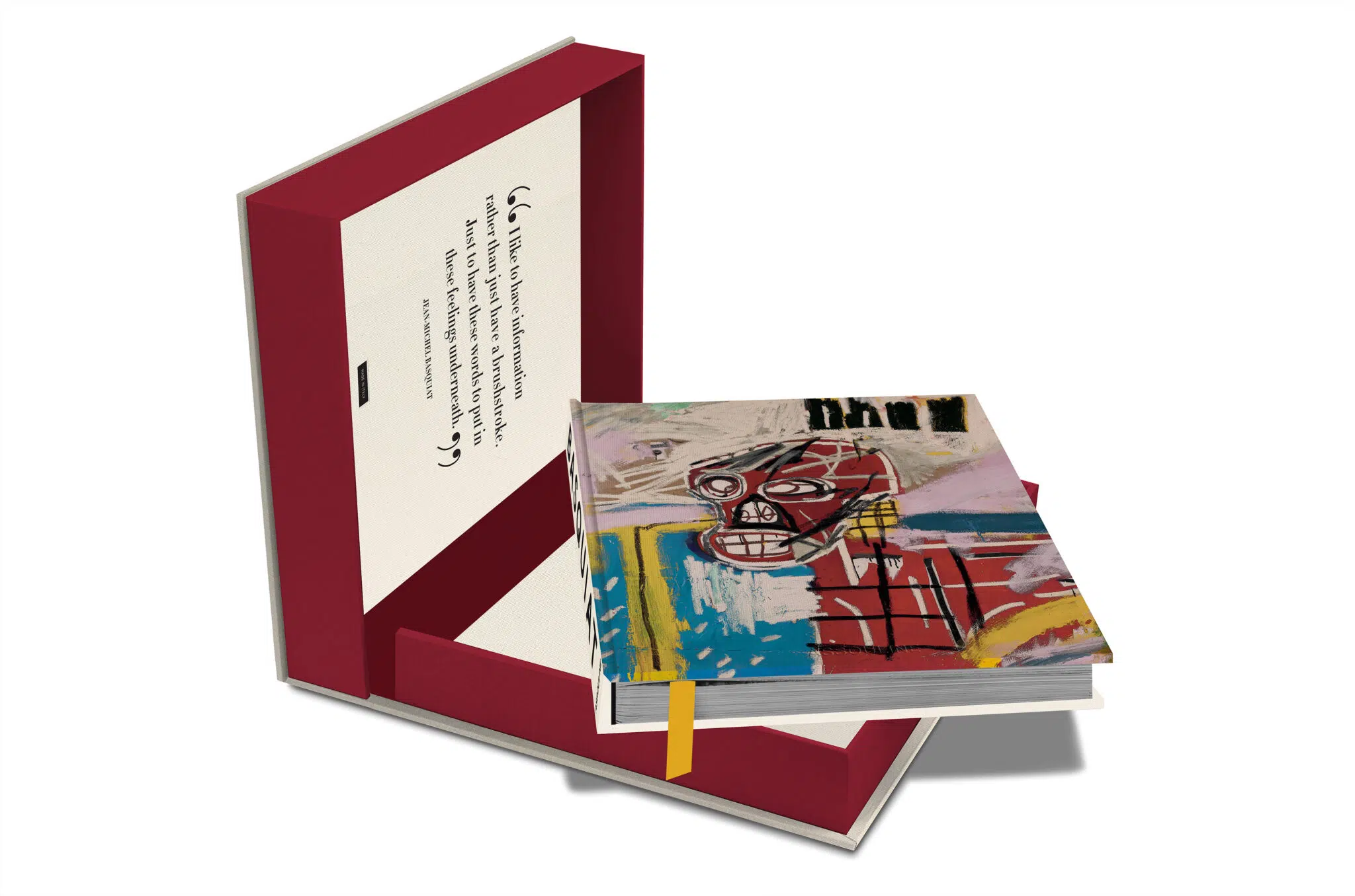 The interior of the deluxe case for &ldquo;Basquiat: The World of Jean-Michel,&rdquo; forthcoming from Assouline, 2026.