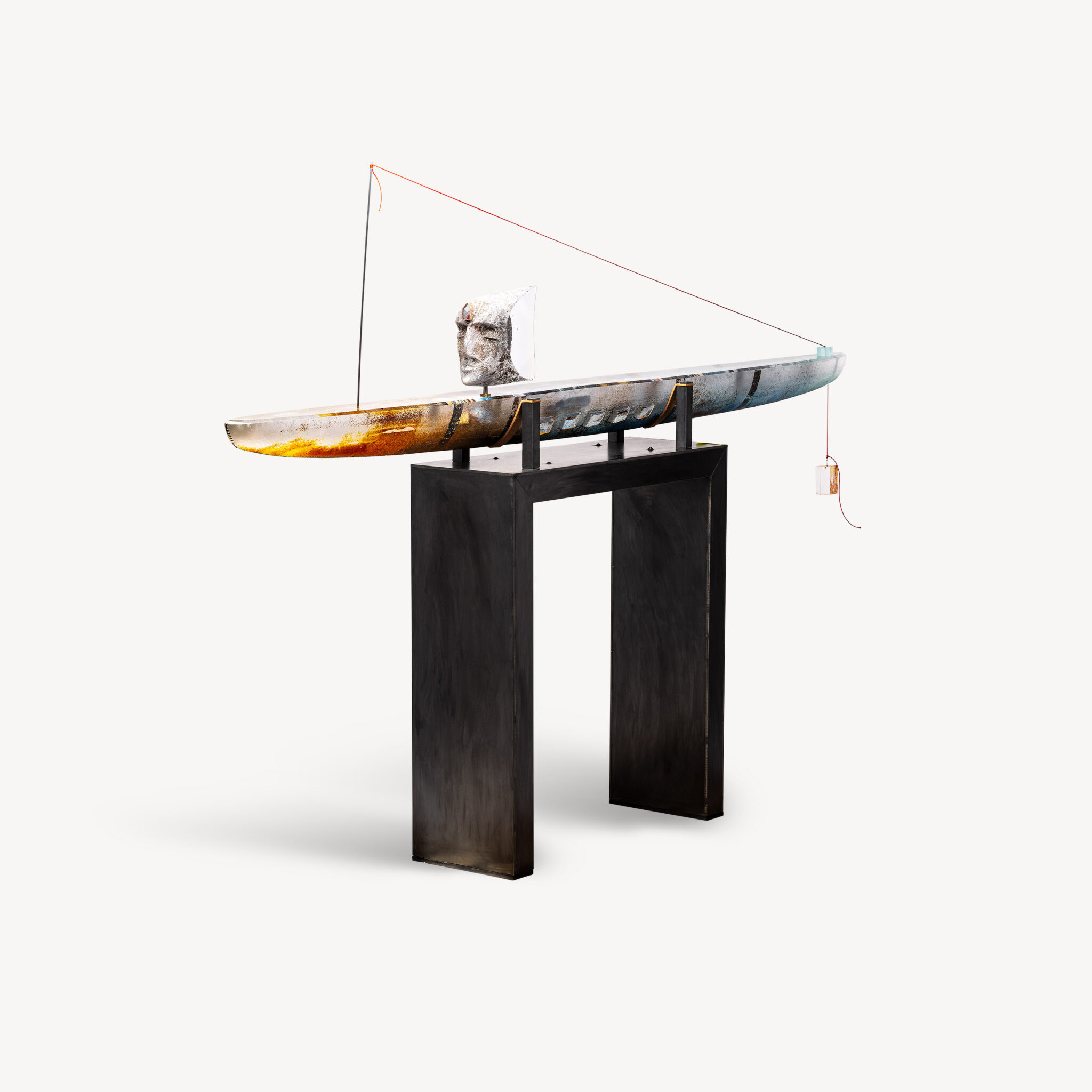 Experimental glass sculpture by Swedish artist Bertil Vallien