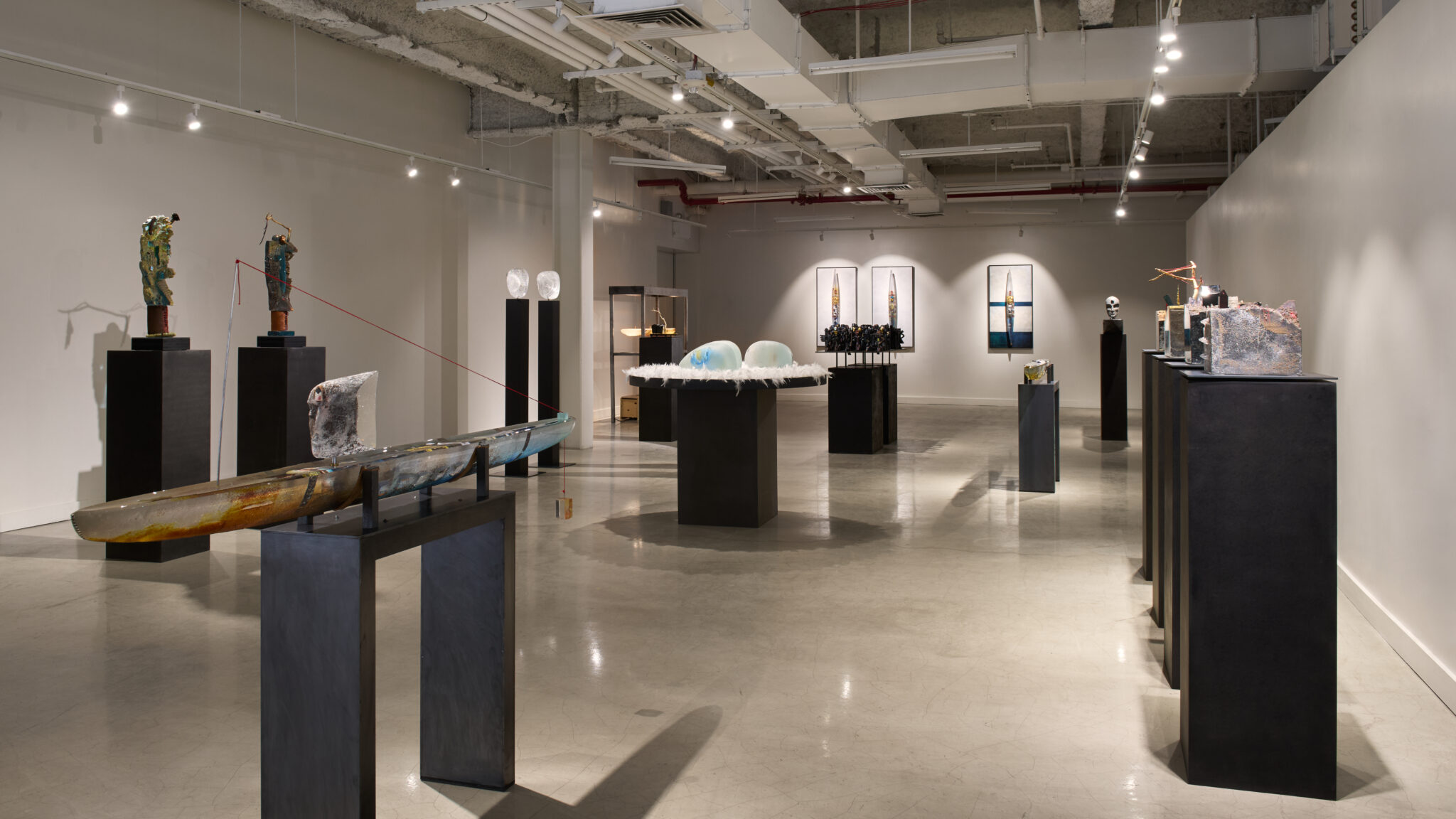 Installation view of &ldquo;Starman: Sixty Years of Exploring Glass Art&rdquo; at Robert Lehman Gallery at Urban Glass in Brooklyn, NY.