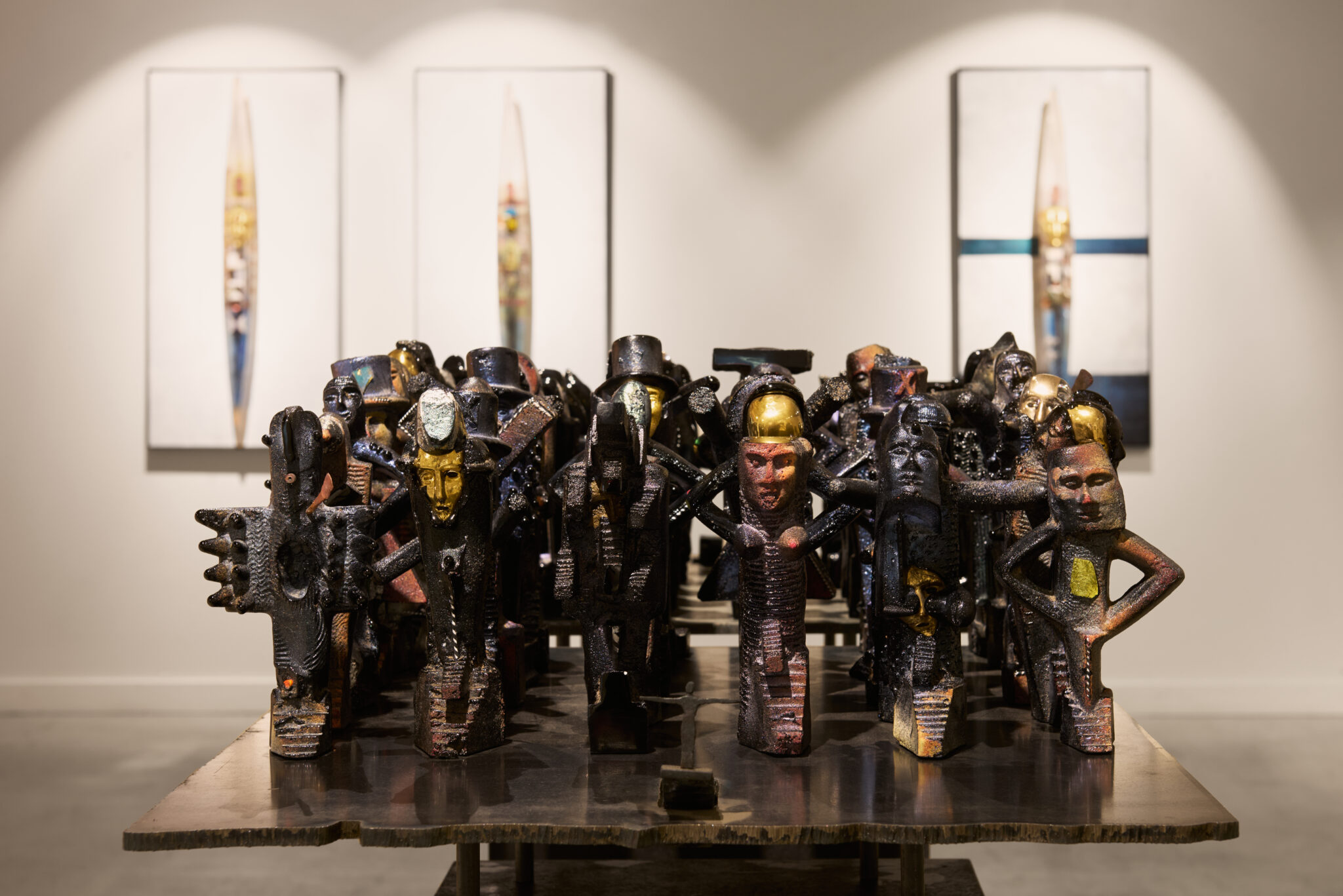 Installation view of &ldquo;Starman: Sixty Years of Exploring Glass Art&rdquo; at Robert Lehman Gallery at Urban Glass in Brooklyn, NY.