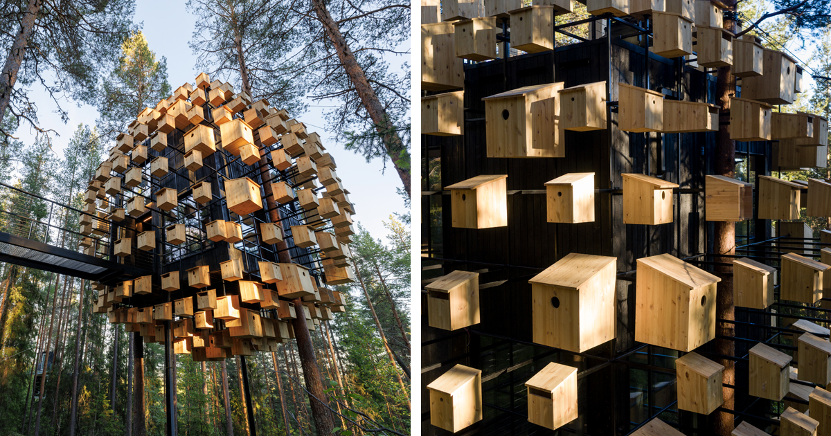 You Can Spend the Night Surrounded by 350 Birdhouses at Sweden’s Treehotel