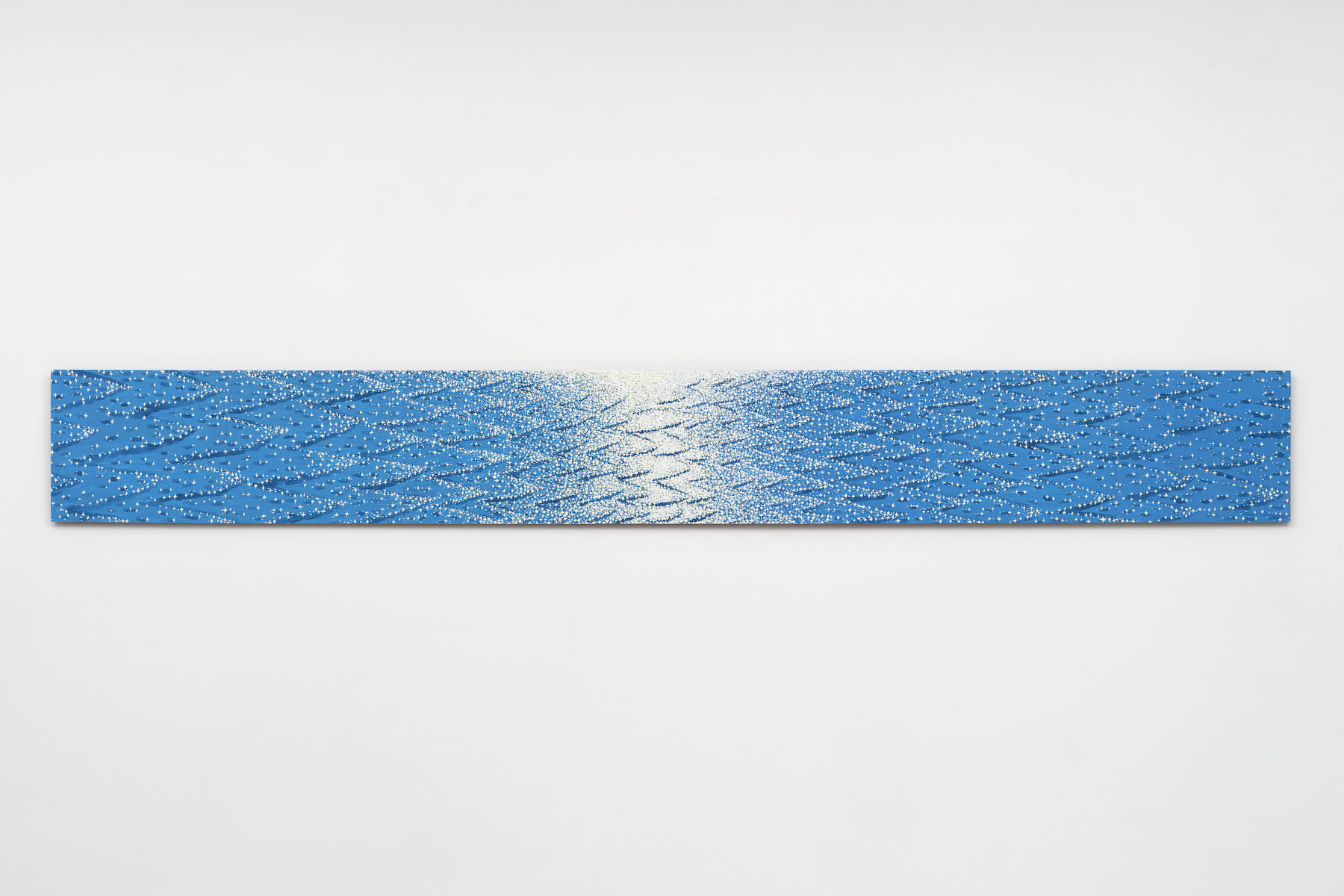 &ldquo;Waves,&rdquo; 2025. Oil on 7 masonite panels.