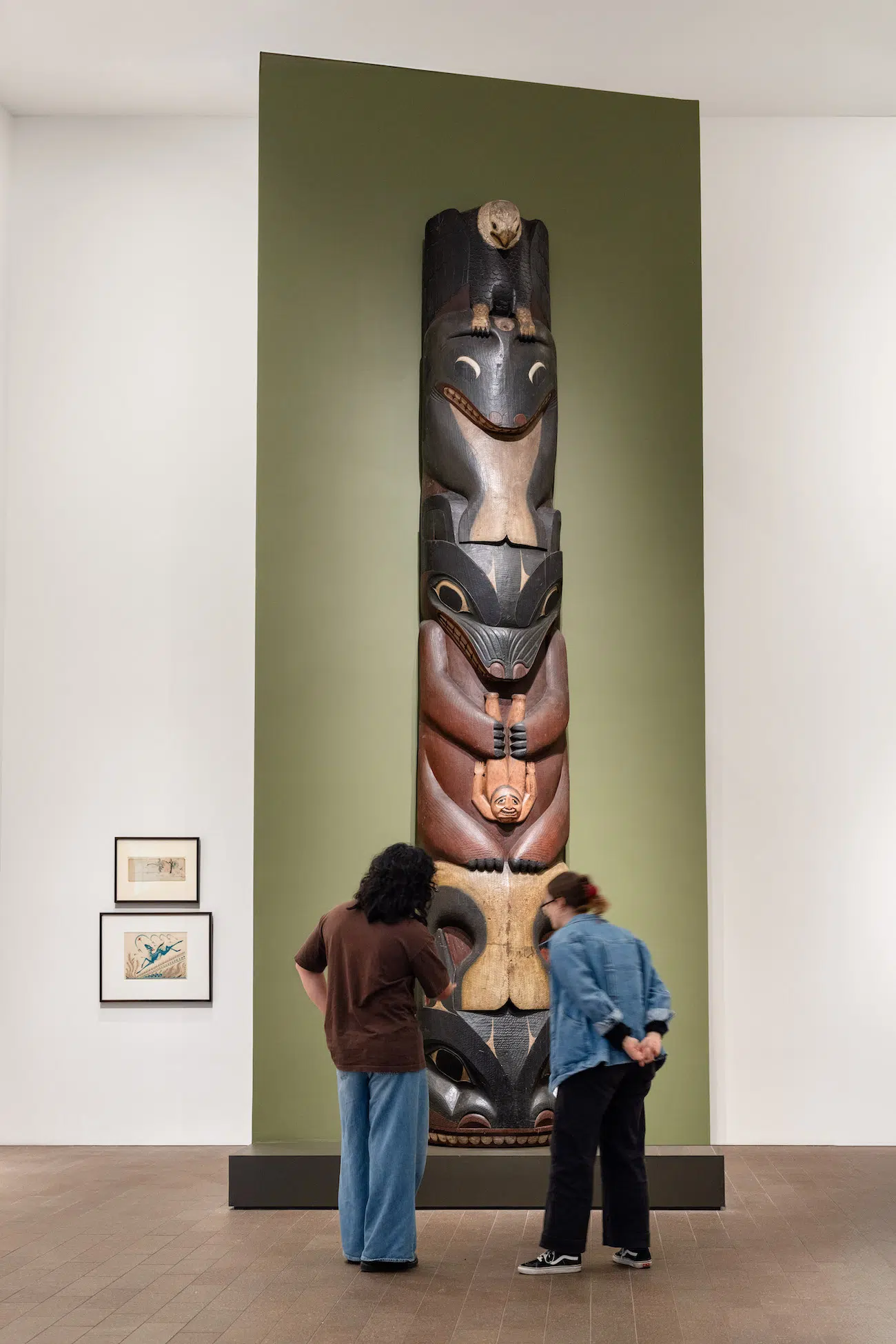 Installation view of "Arts of Indigenous America," at the de Young Museum, San Francisco, 2025. 