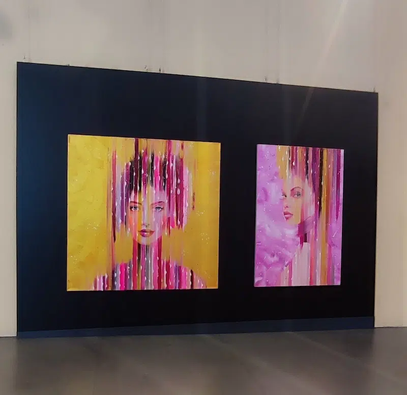 Christel D. Petraud Realistic Portraits With Dripping Paint 