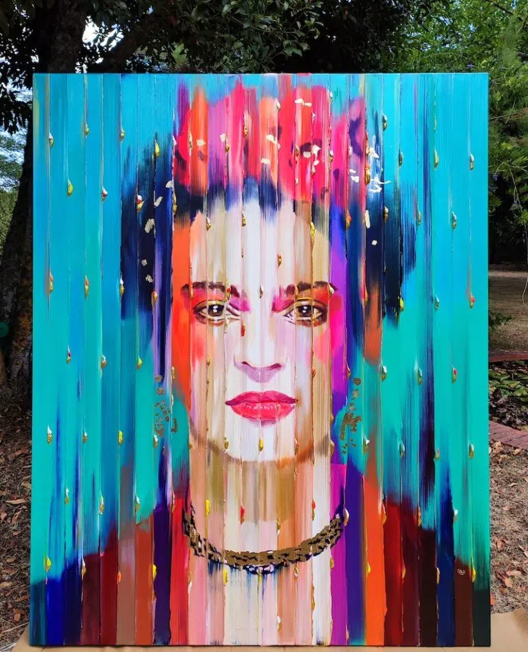 Artist Disrupts Realistic Portraits With Dripping Paint