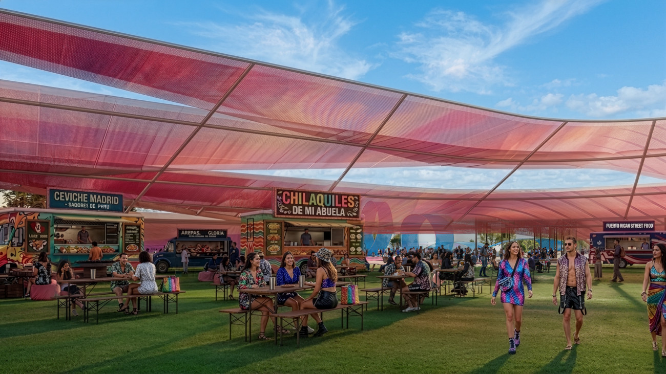 Renderings for the Shakira Stadium project in Madrid, 2026