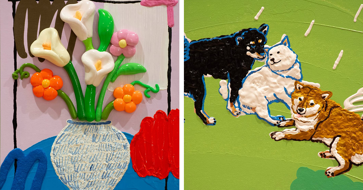 Mixed-Media Artist Revisits Simple Joys of Childhood Using Foam Clay, Sand, and More