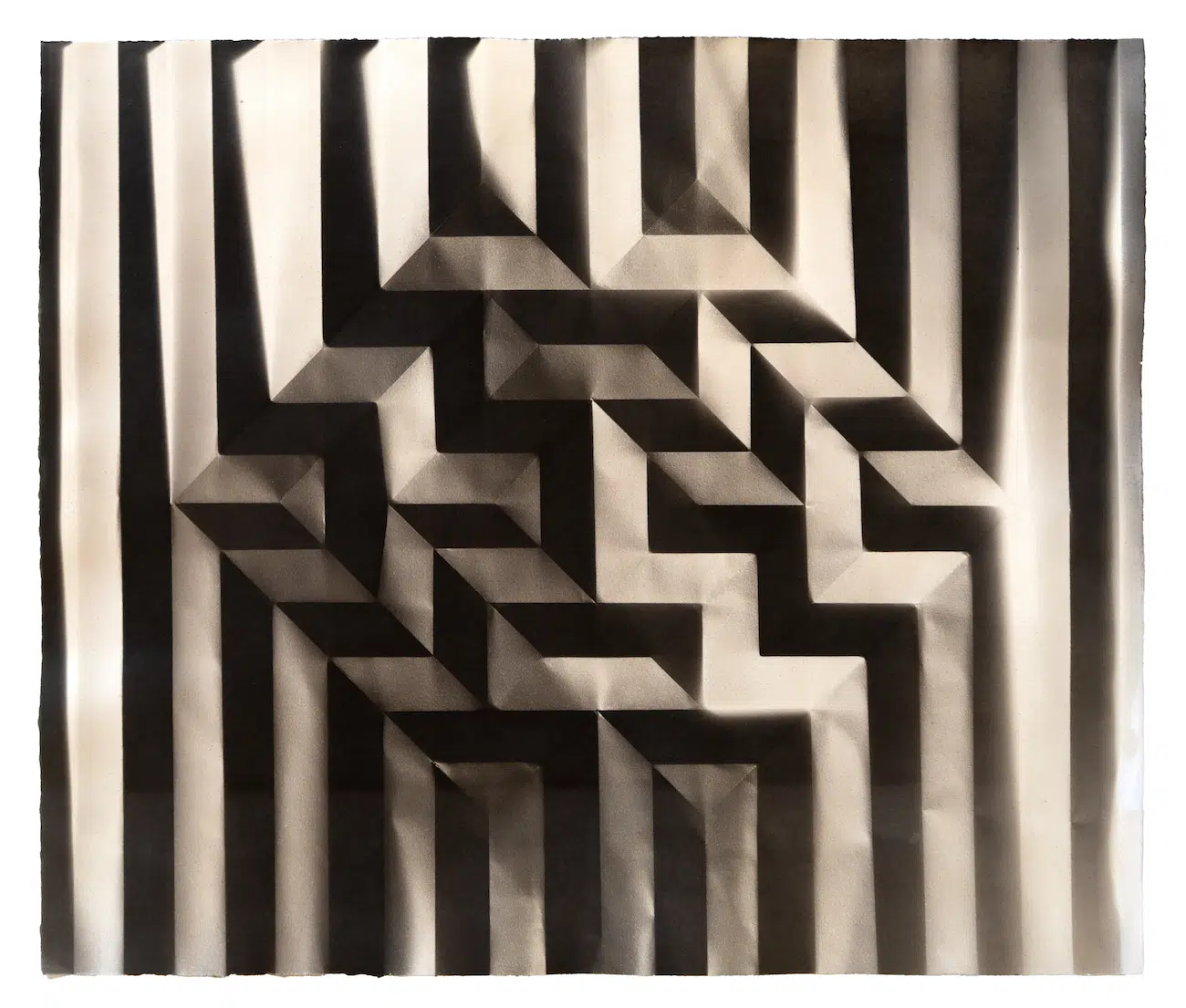 Fritz Horstman, Folded Platinum Palladium, 2025, 19 x 22 inches.