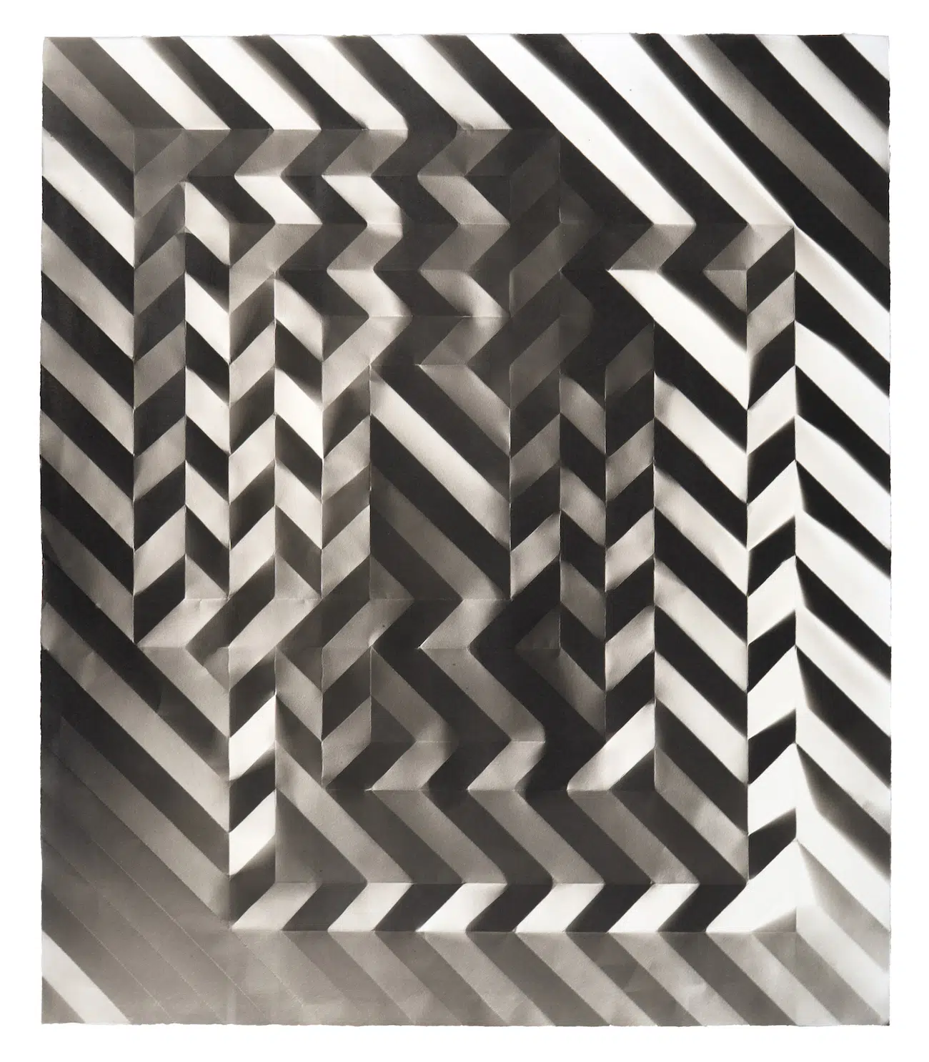 Fritz Horstman, Folded Platinum Palladium, 2025, 21 x 18 inches.