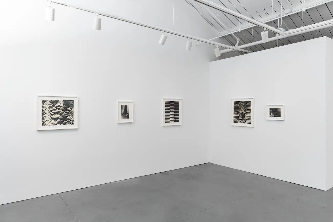 Gallery view from "Folded Worlds" a solo exhibition by Fritz Horstman at Municipal Bonds, San Francisco. On view from March 7 through April 25, 2026. Photographed by Shaun Roberts.