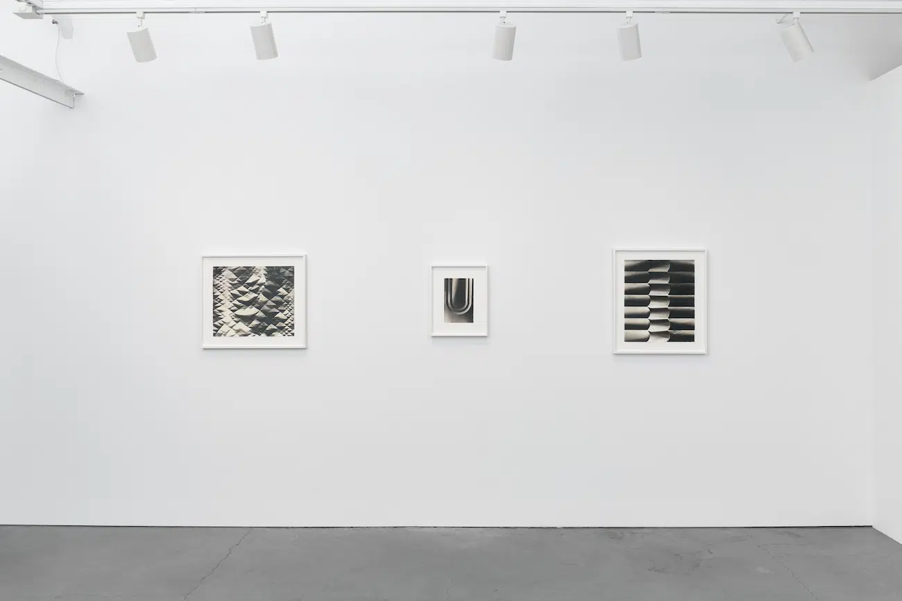 Gallery view from "Folded Worlds" a solo exhibition by Fritz Horstman at Municipal Bonds, San Francisco. On view from March 7 through April 25, 2026. Photographed by Shaun Roberts.