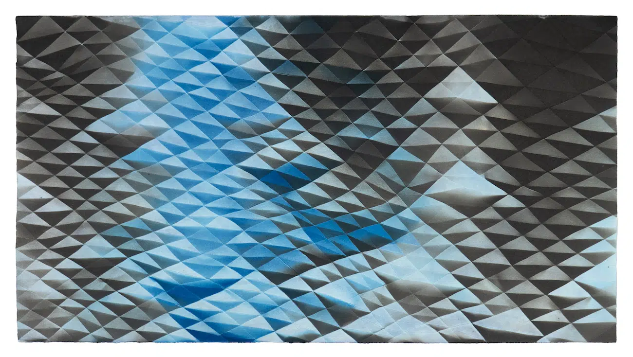 Fritz Horstman, Folded Cyanotype and Platinum Palladium, 2025, 18 x 21 inches.