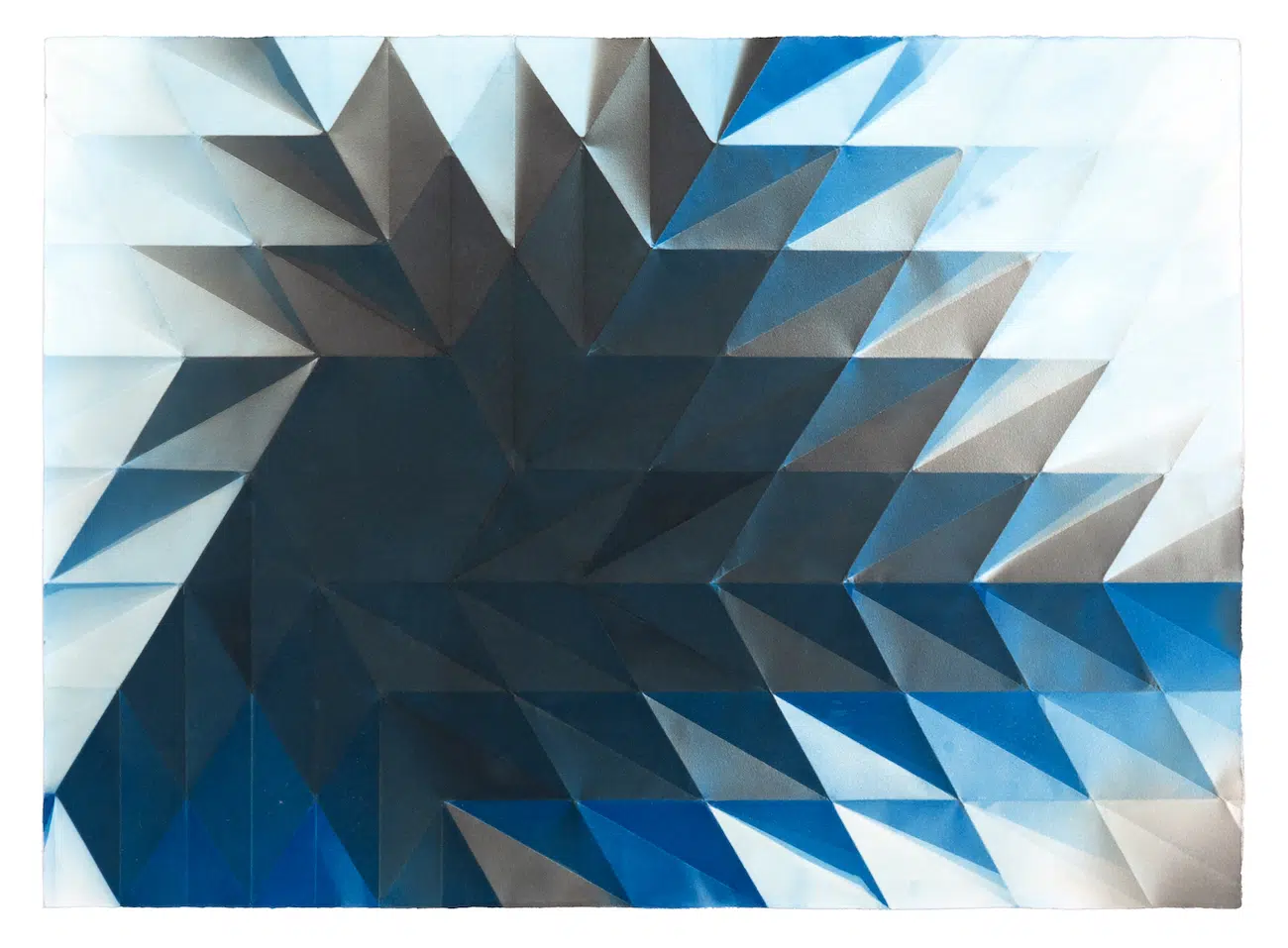 Fritz Horstman, Folded Cyanotype and Platinum Palladium, 2025, 14.25 x 19.75 inches.