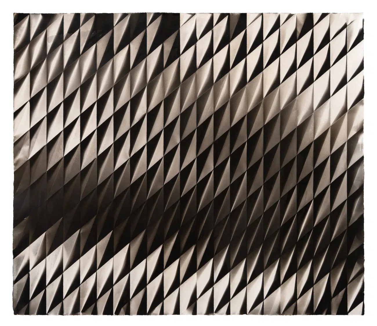 Fritz Horstman, Folded Platinum Palladium, 2025, 18 x 21 inches.
