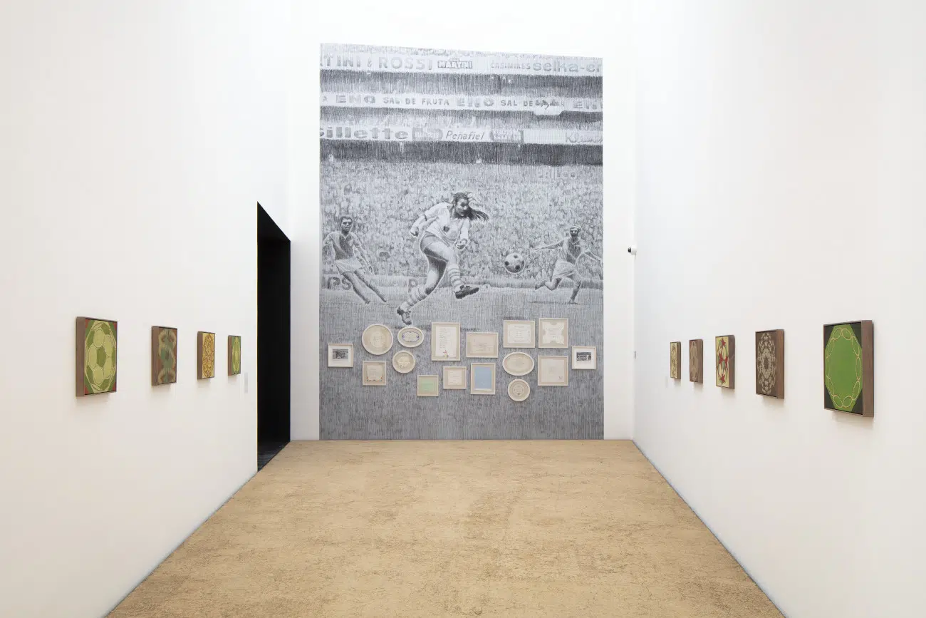 Installation view Football & Art: A Shared Emotion. Museo Jumex, 2026. Photo: Ramiro Chaves