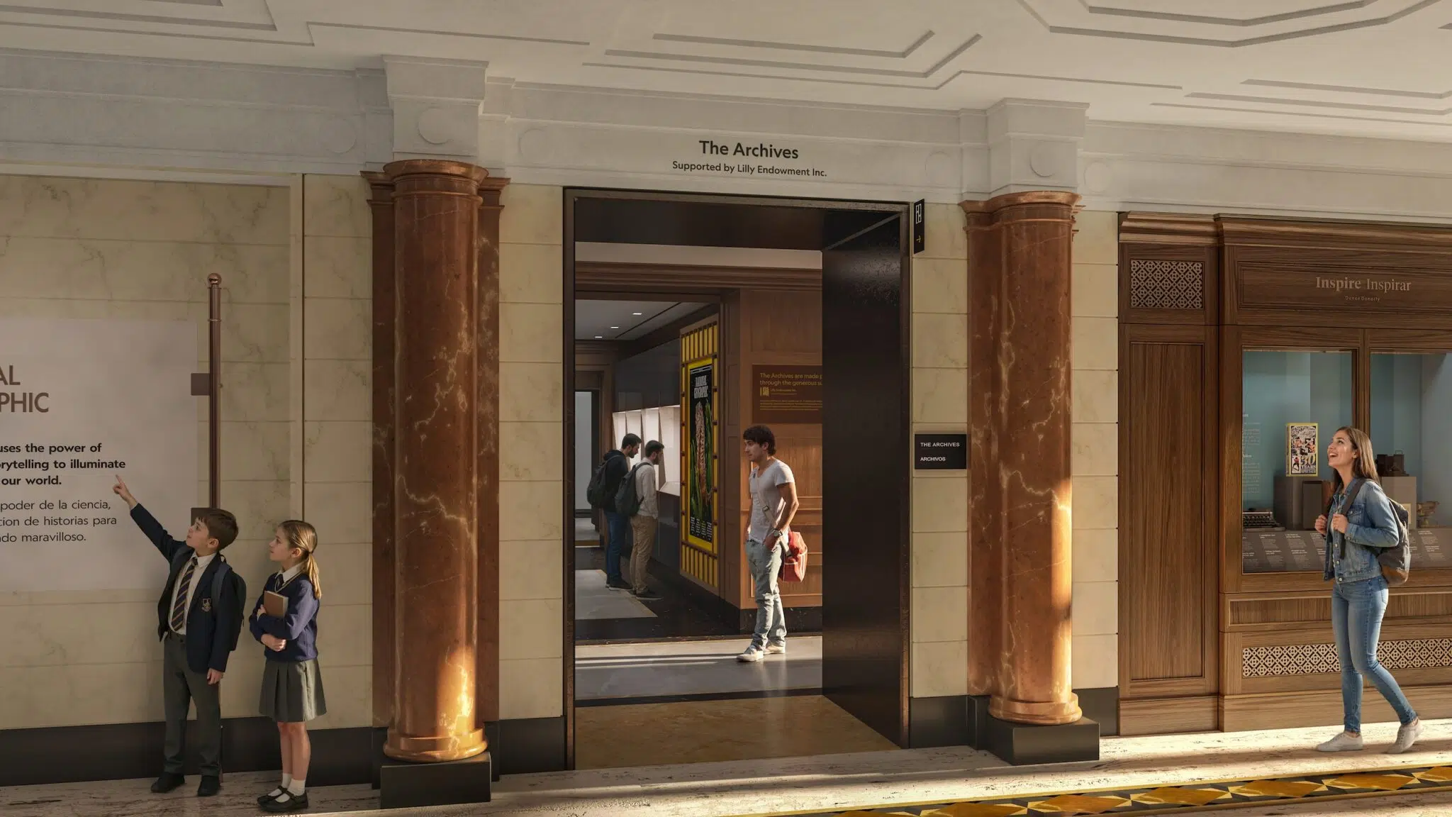 Rendering of the museum&rsquo;s archives section.