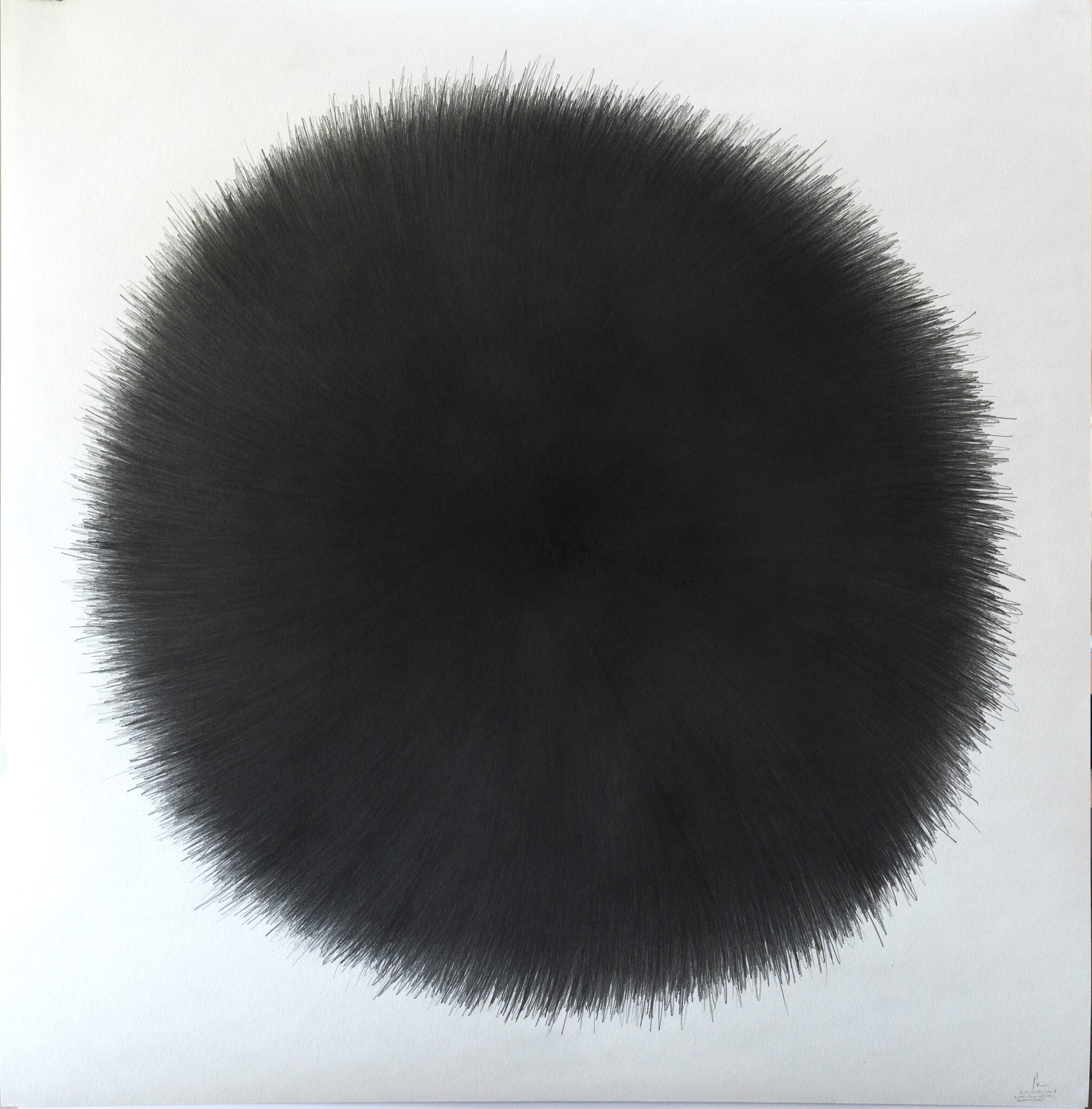 &ldquo;every day-all day,&rdquo; 2018. Graphite on watercolor paper