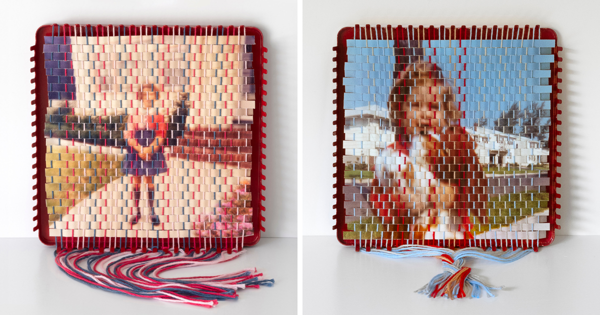 Artist Preserves Memories by Weaving Old Family Photos Onto Vintage Potholder Looms [Interview]