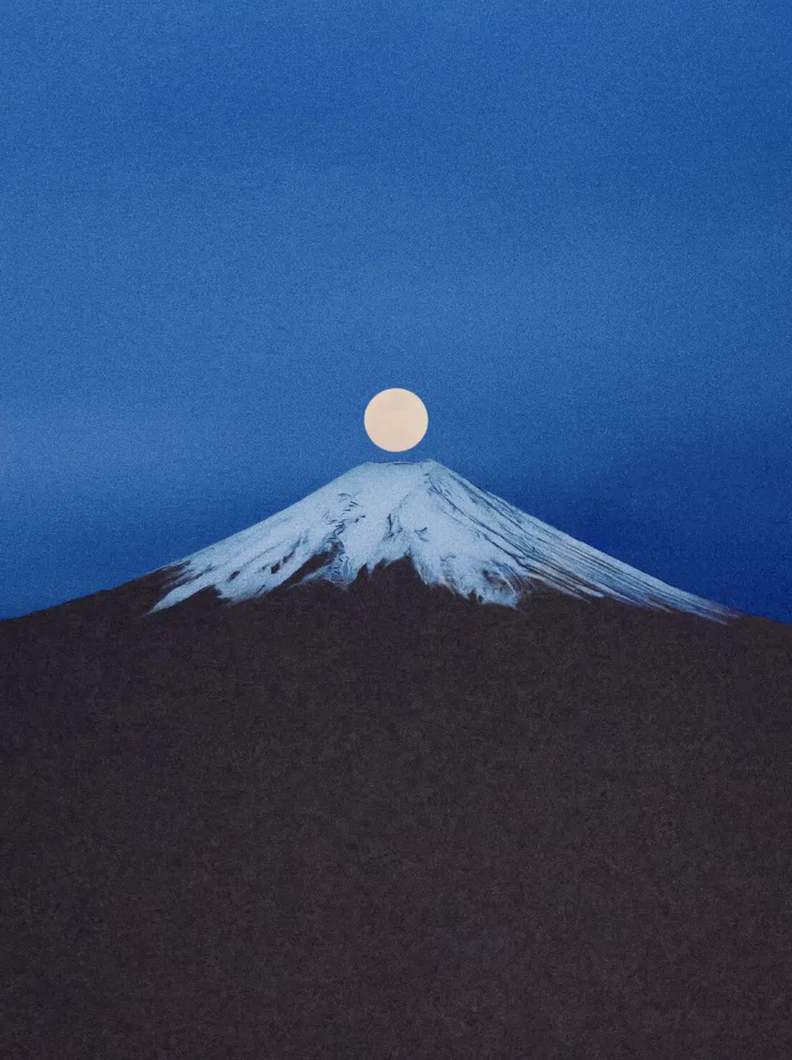 Paul Cupido, “Mt Fuji,” 2023. Archival pigments on Kozo paper