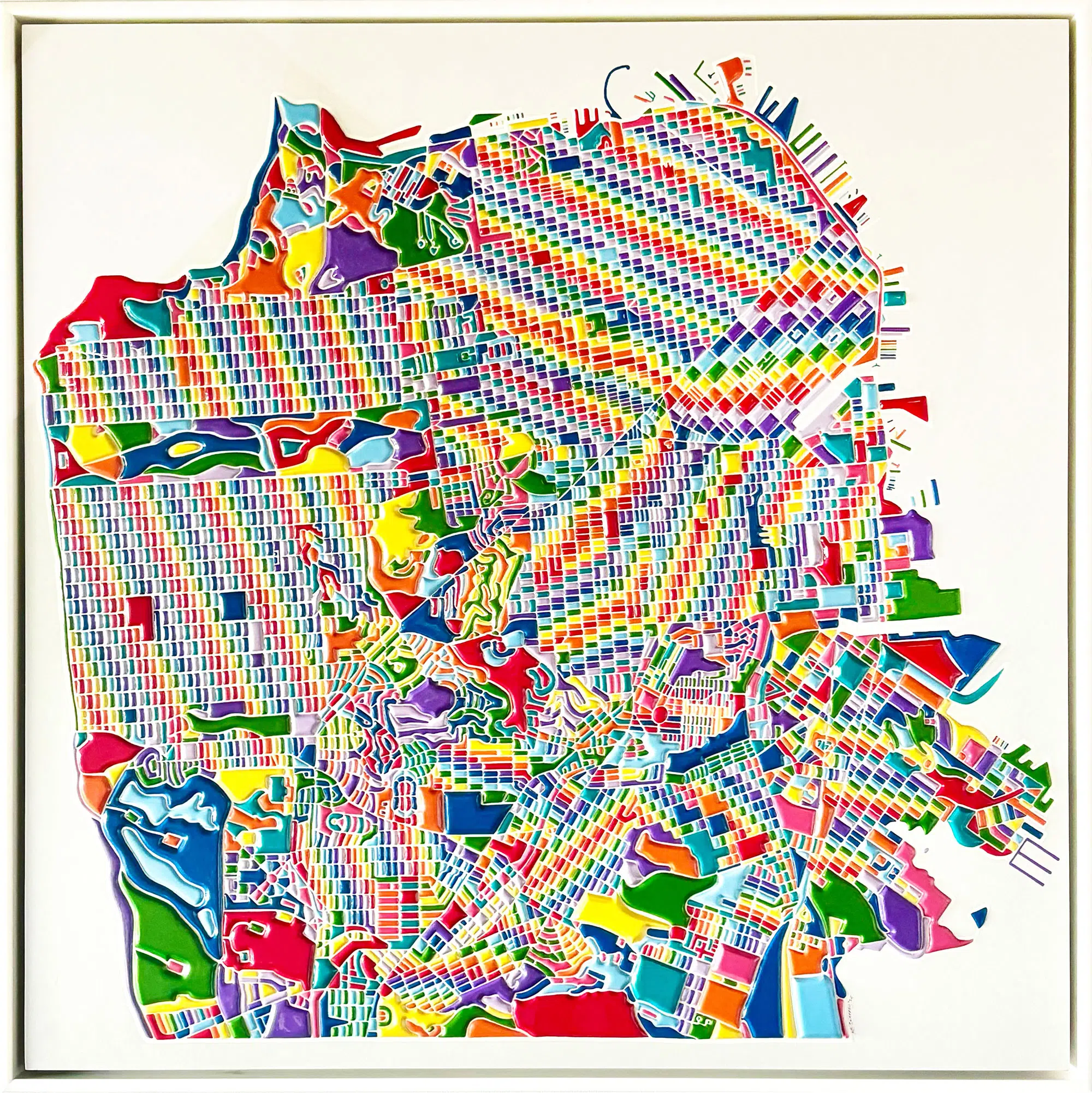 Miriam Sweeney, “Painted Ladies,” 2024. Acrylic on wooden panel and floater frame