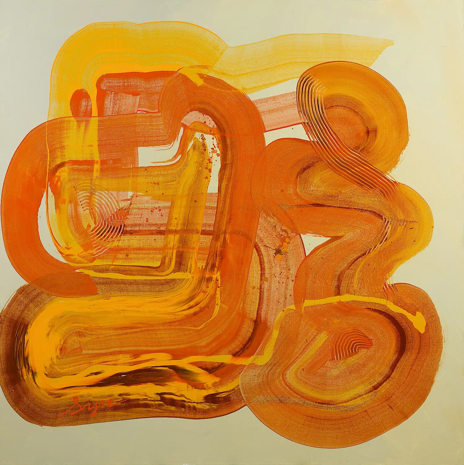 David Syre, “Racing Motorcycle,” 2025. Acrylic on canvas