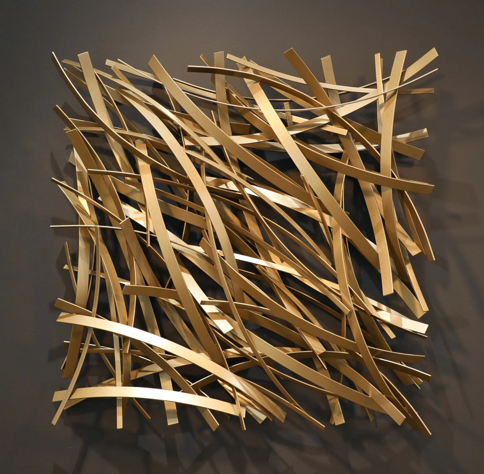 Matt Devine, “Fall Colors.” Steel with powdercoat paint