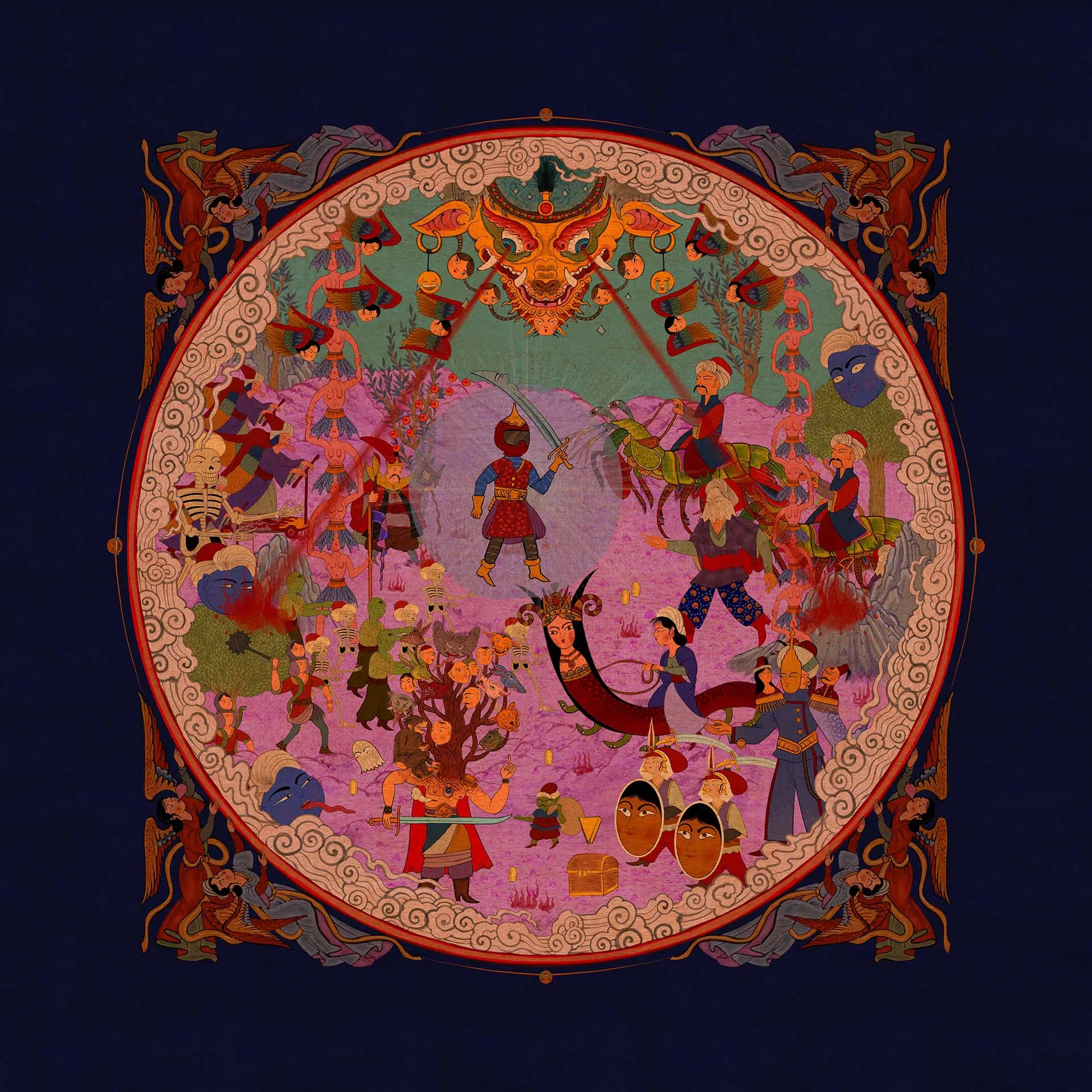 Murat Palta, “Circle of Uncertainty,” 2025. Textured print with AR