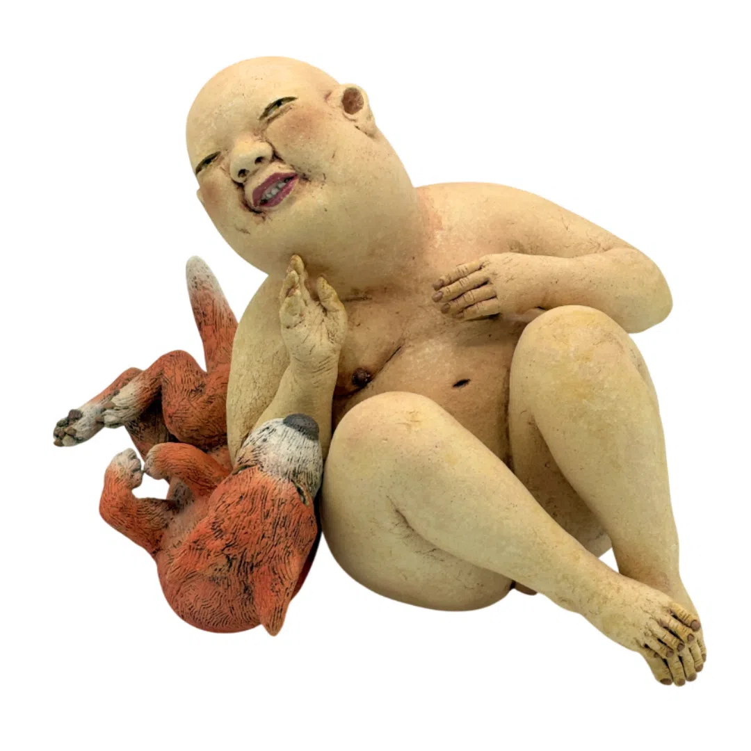 Esther Shimazu, “Just Us Two.” Stoneware and porcelain